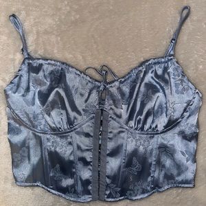 PACSUN La Hearts Hook-and-Eye Bustier Top